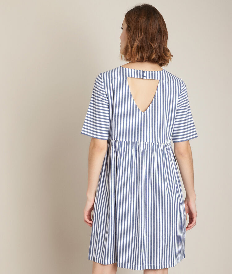 Chaima striped dress white.