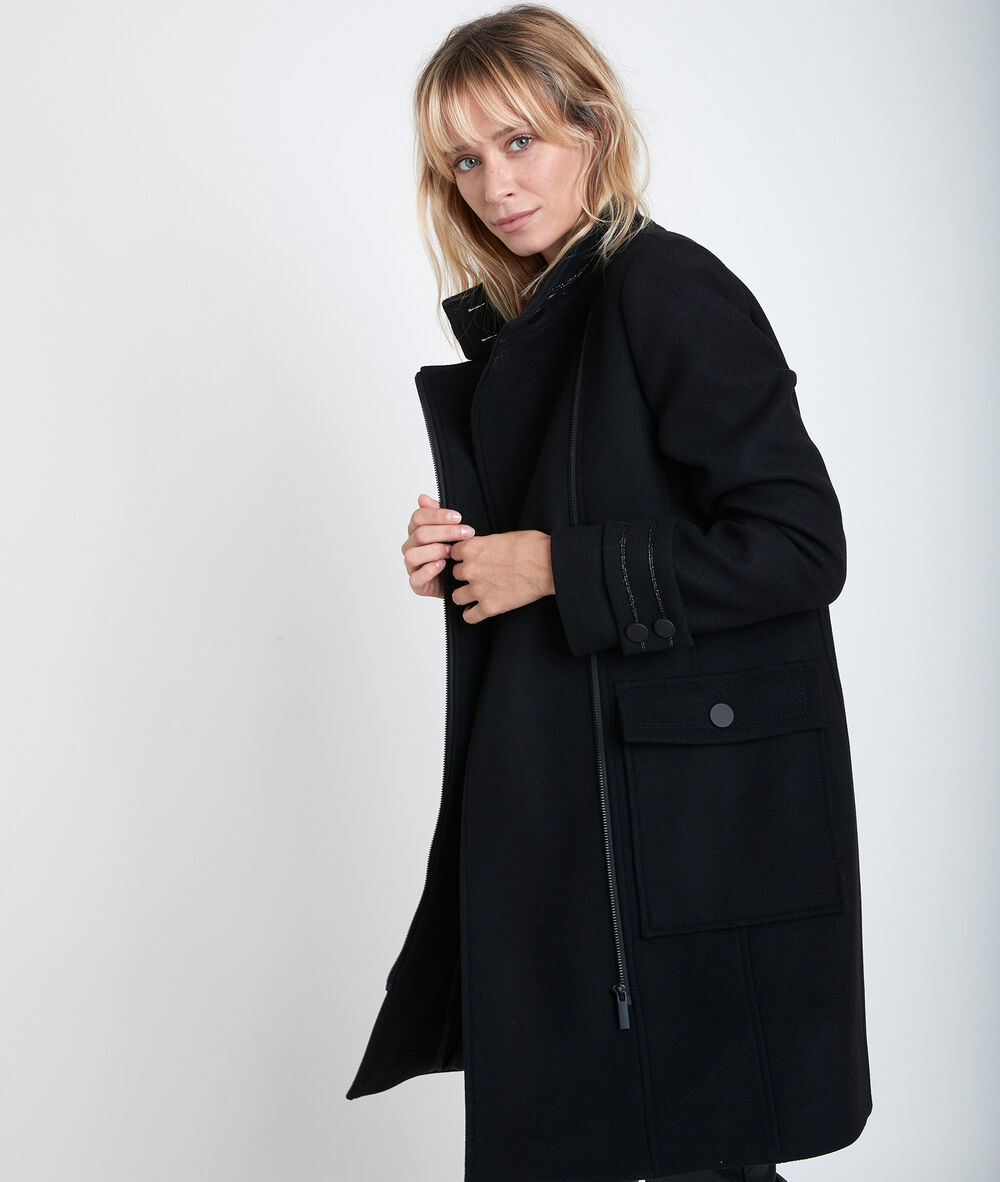 Osaka wool blend coat noir.
