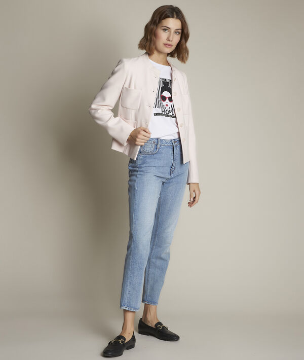 Lou nude compact jacket | 1-2-3 Lou nude compact jacket PhotoZ | 1-2-3