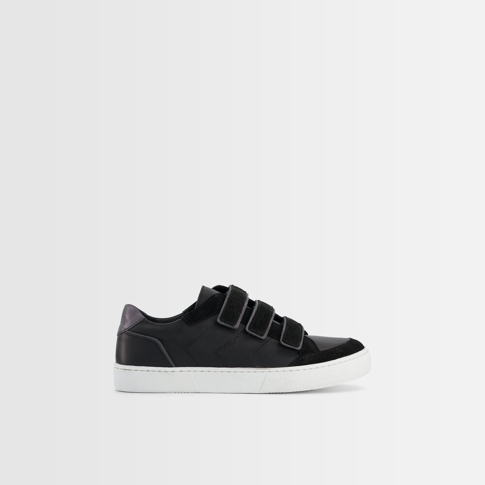 Gala black velcro trainers noir.
