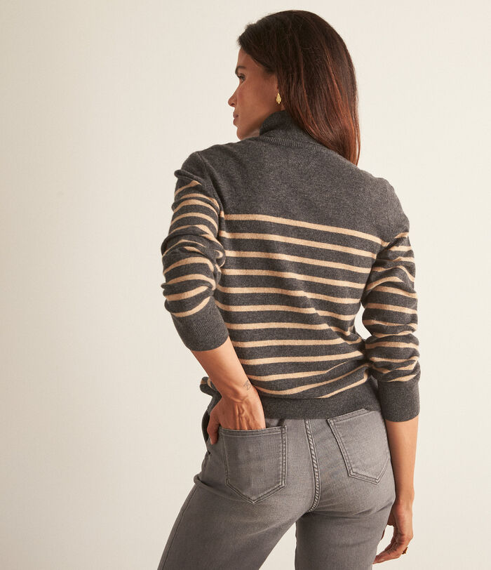 Barry grey responsible wool and cashmere striped jumper PhotoZ | 1-2-3