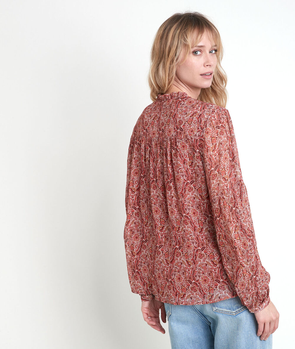 Tollya beige print blouse beige.
