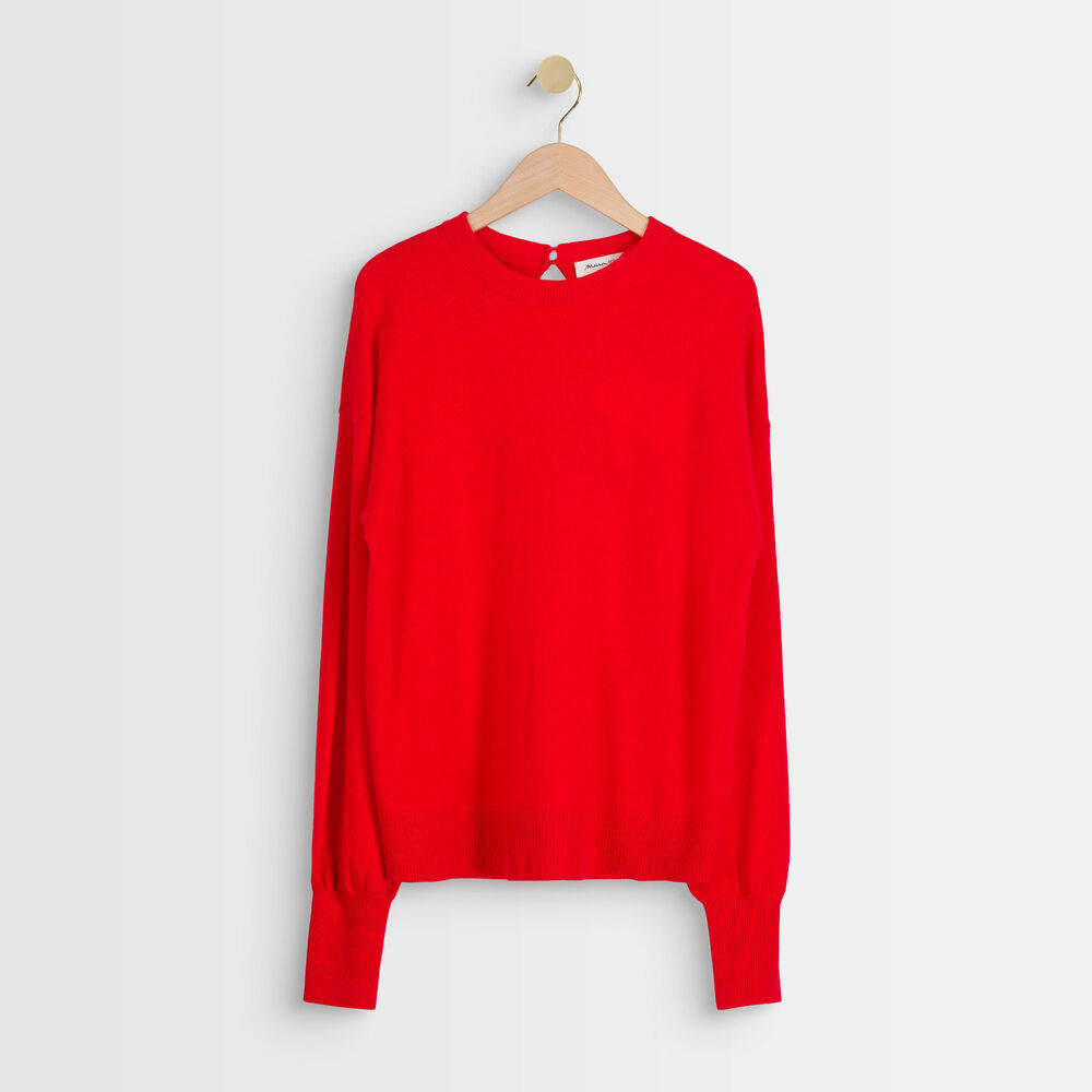 Alanis red wool and cashmere jumper rouge.