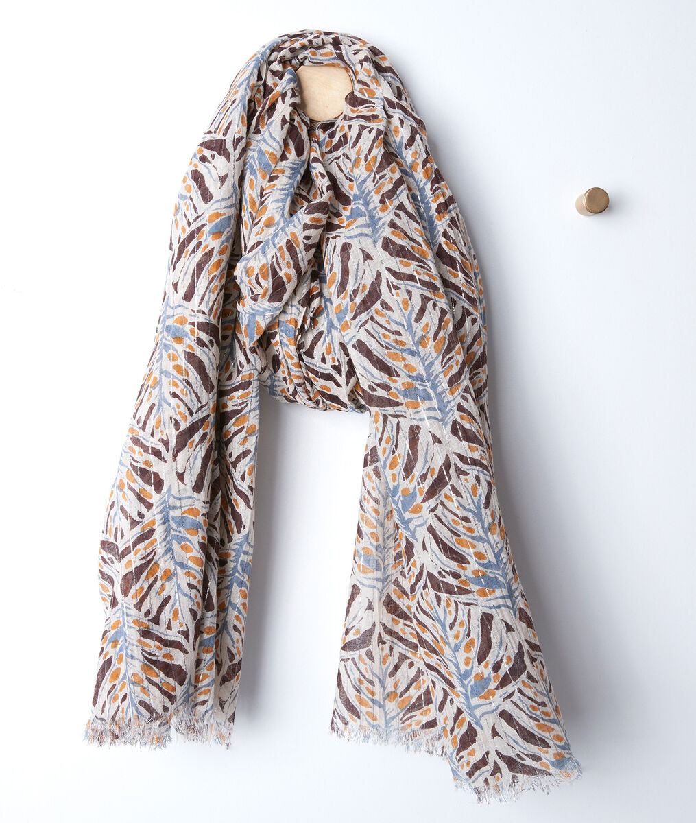 Brian printed cotton scarf | 1-2-3 Brian printed cotton scarf PhotoZ | 1-2-3