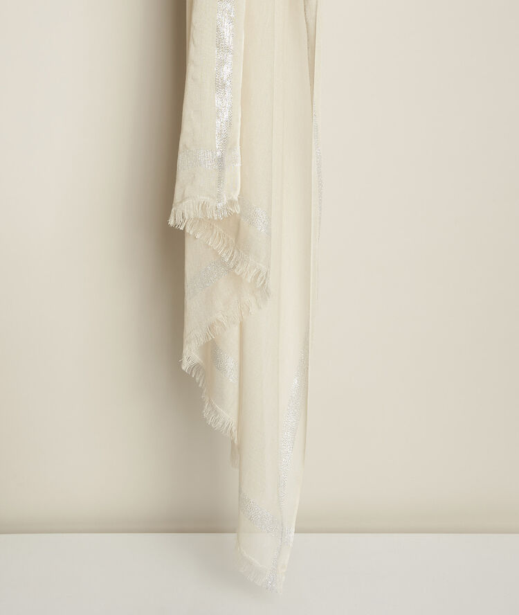 Orelia ivory lurex scarf string.
