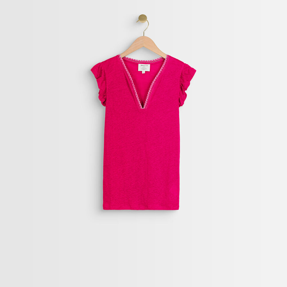 Rodeo linen top purple.