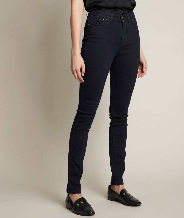 Anna blue-black slim-fit push-up jeans blue black.