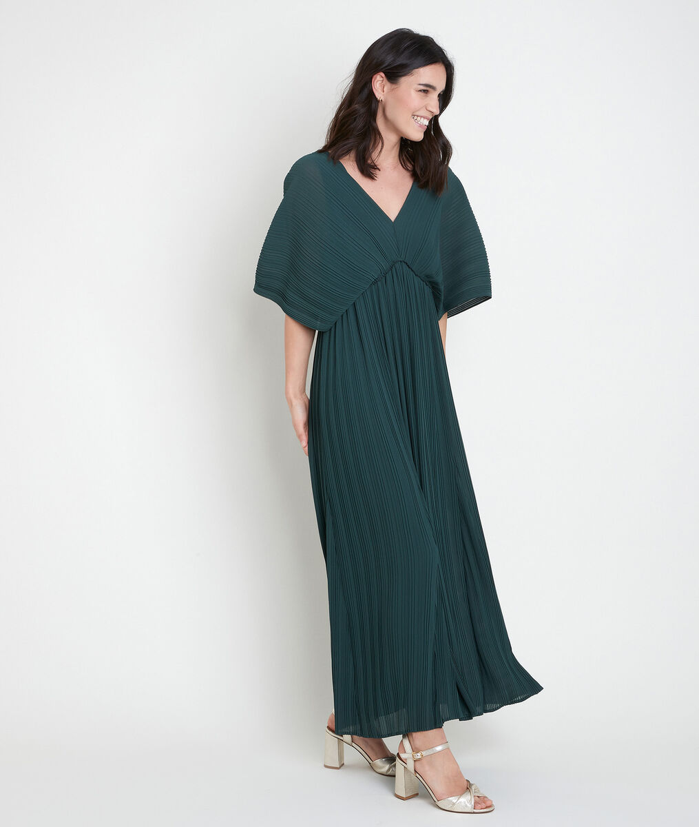 MARION pleated maxi dress with cypress design | 1-2-3 MARION pleated maxi dress with cypress design PhotoZ | 1-2-3