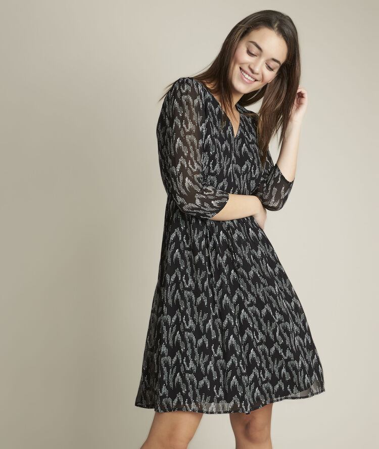 Courtney printed dress black.