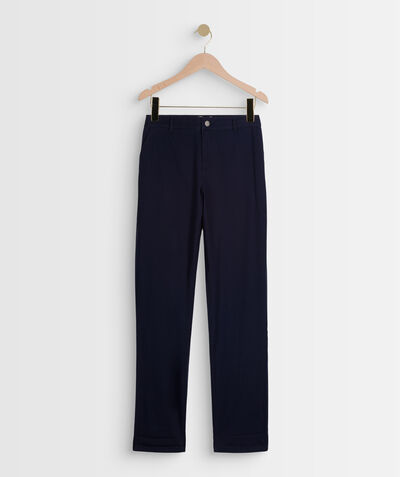 Francis navy organic cotton straight-leg trousers  PhotoZ | 1-2-3