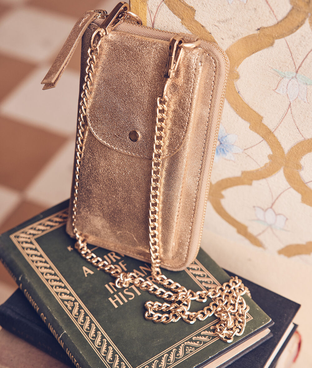 Jade gold leather phone case PhotoZ | 1-2-3