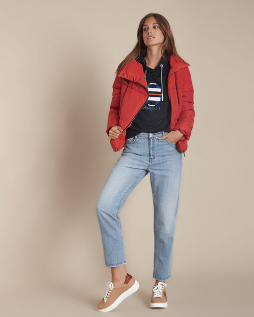 Poline terracotta short down jacket (2) - Maison 123