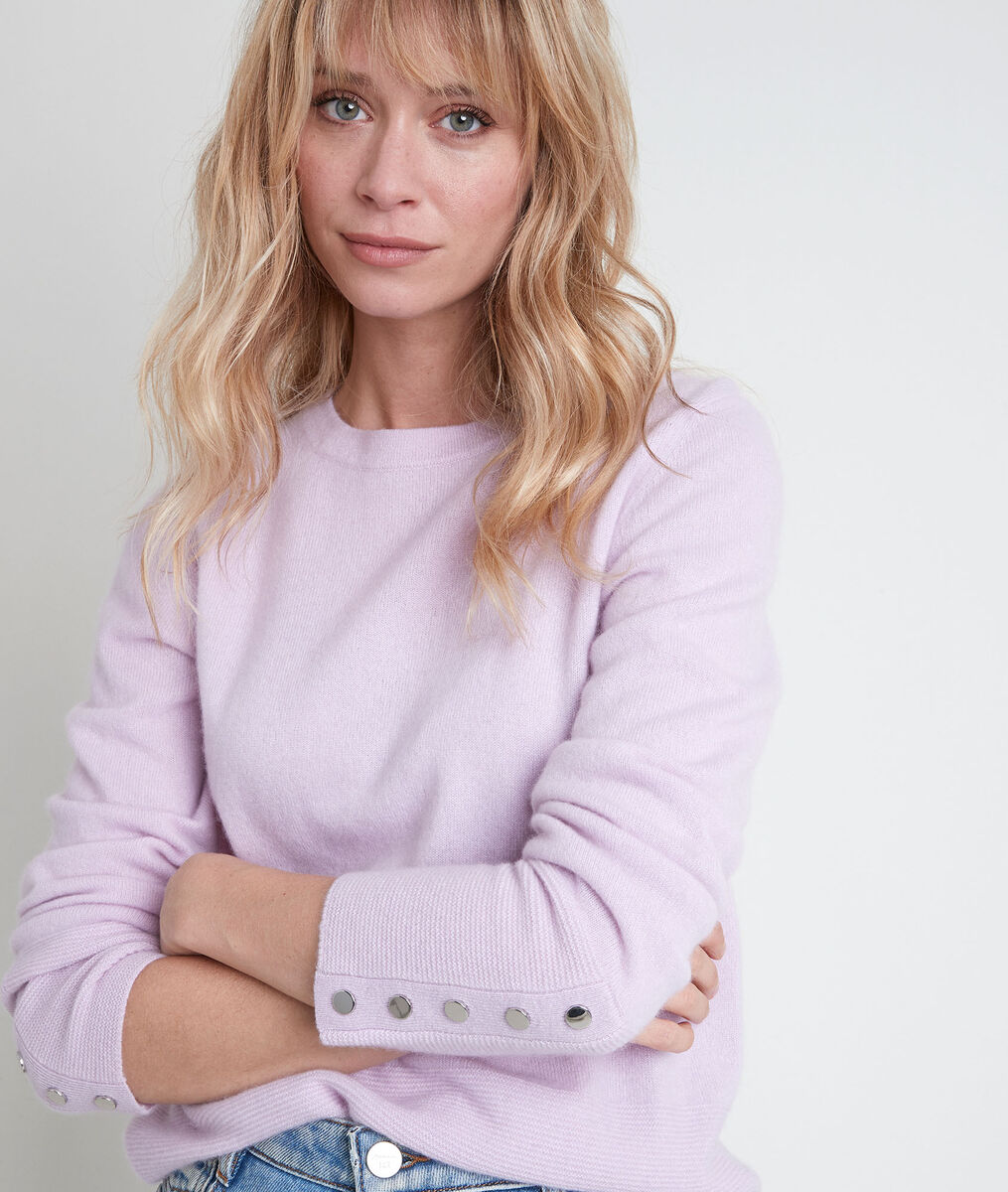 River mauve cashmere pullover | 1-2-3 River mauve cashmere pullover PhotoZ | 1-2-3