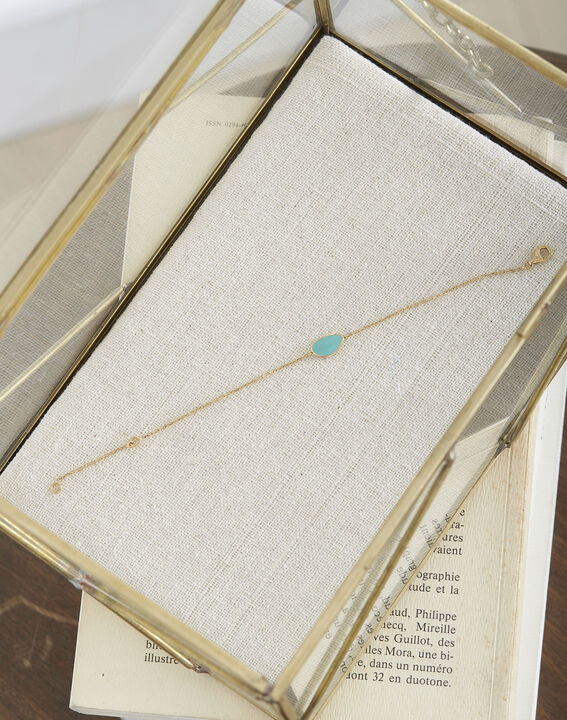 Tarsana gold bracelet with green teardrop | 1-2-3 Tarsana gold bracelet with green teardrop PhotoZ | 1-2-3