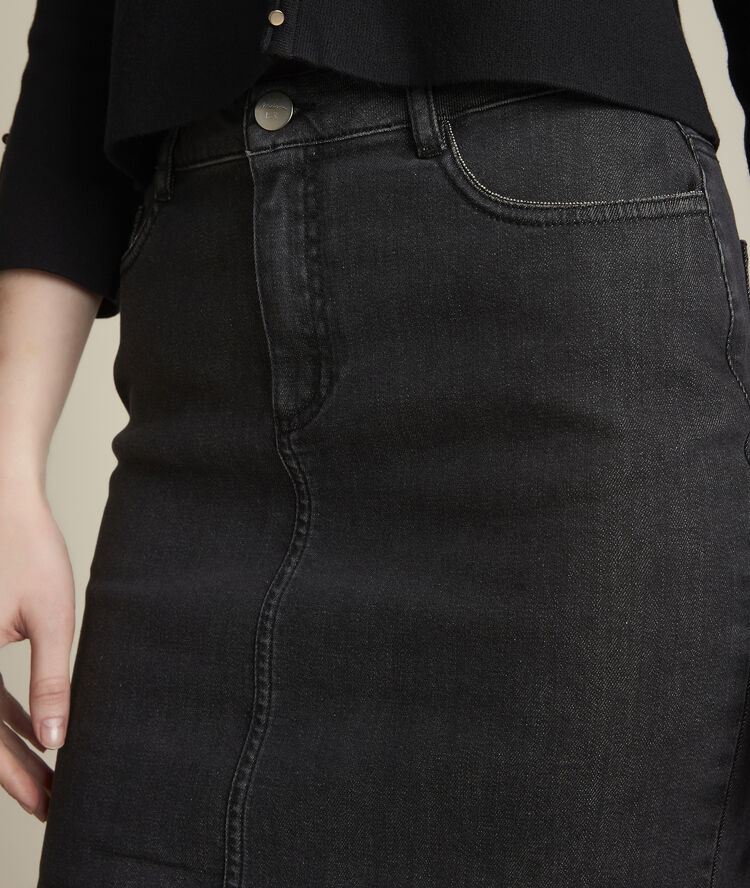 Blandine denim skirt black.