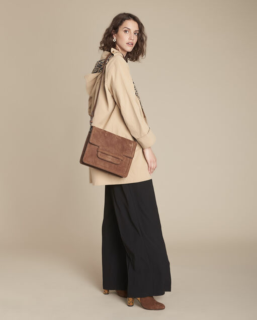 Queen camel reversible patterned print parka camel.