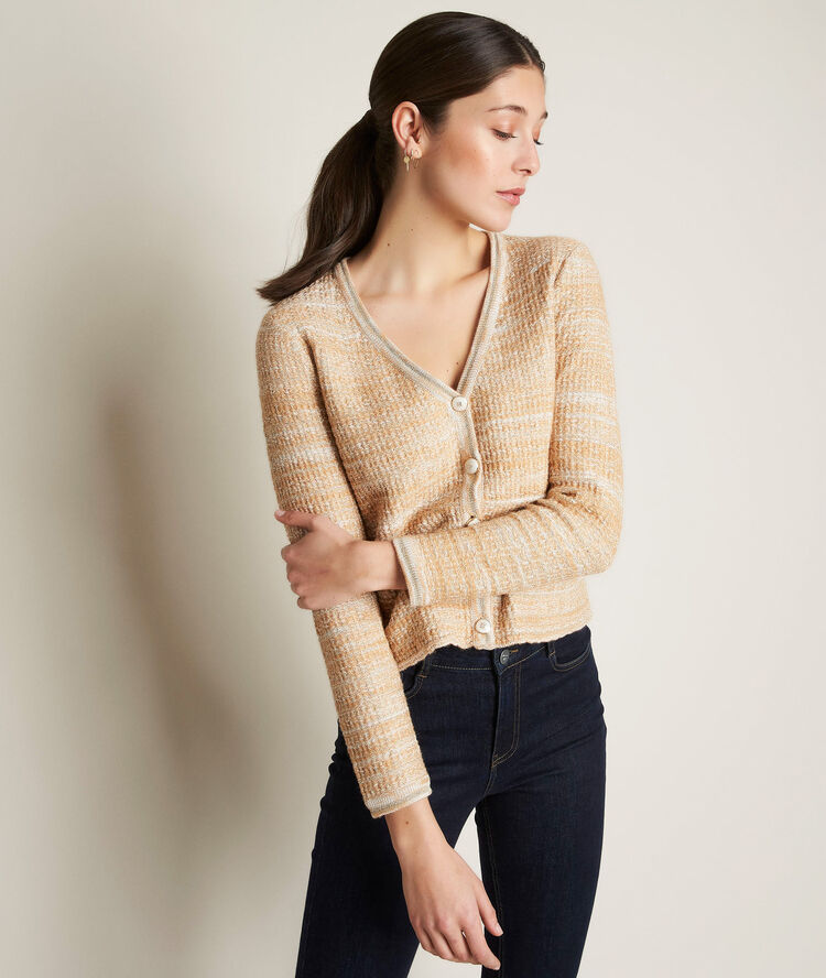 Duchesse short cardigan browno.