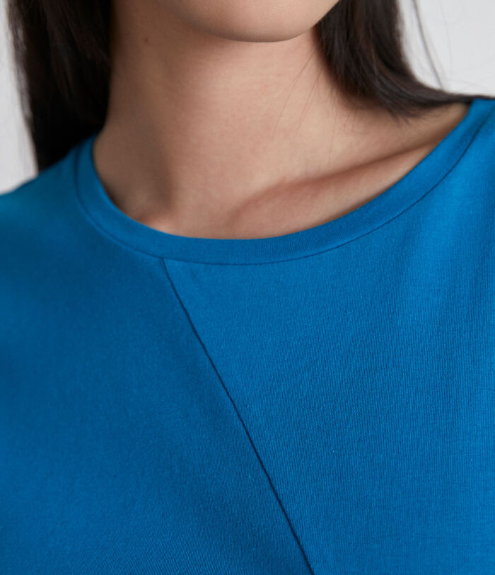 Clara blue cotton tie T-shirt PhotoZ | 1-2-3