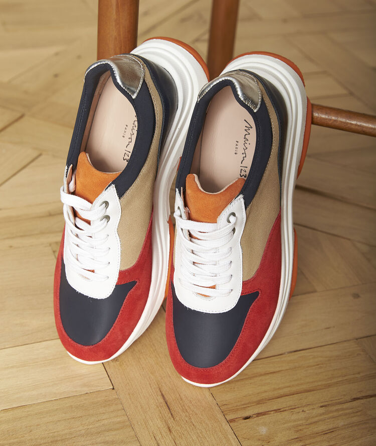 Nina Leather Platform Trainers Women Maison 123