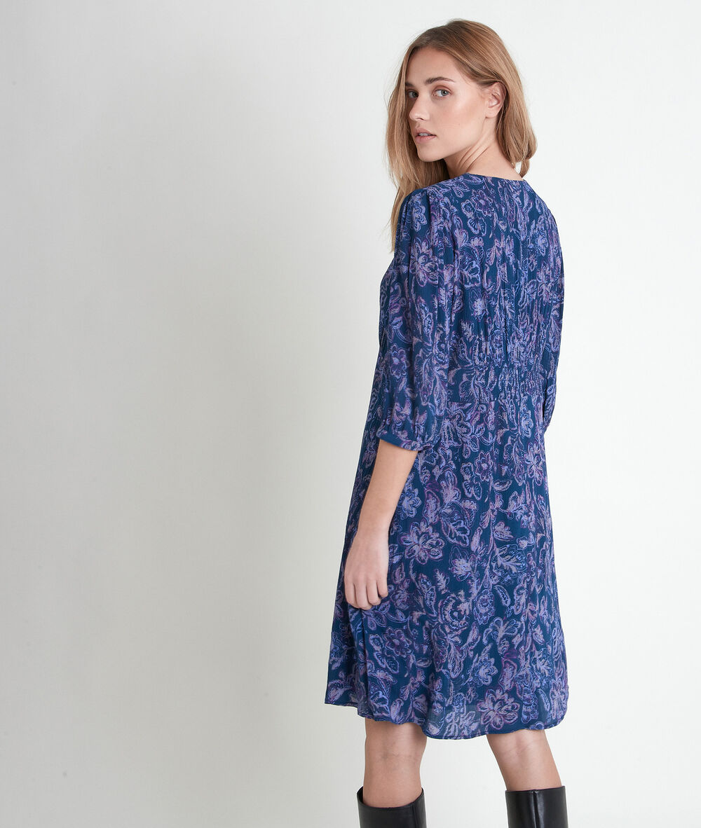 Claude printed dress bleu.