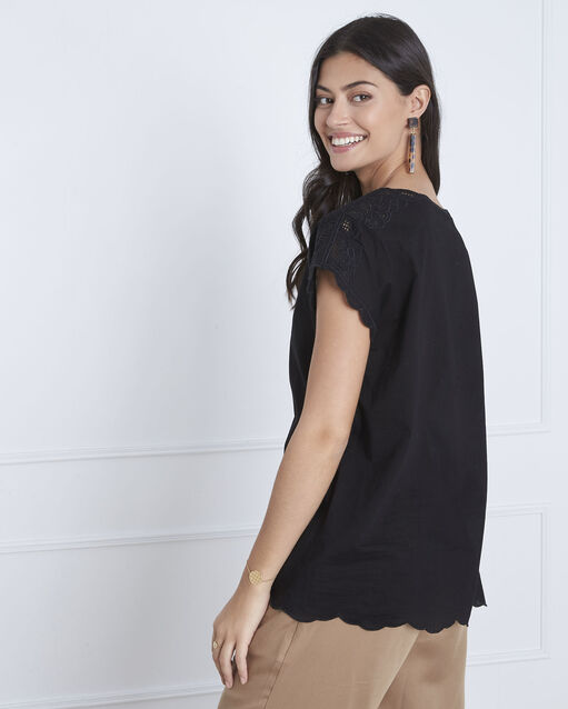 Volage black embroidered blouse black.