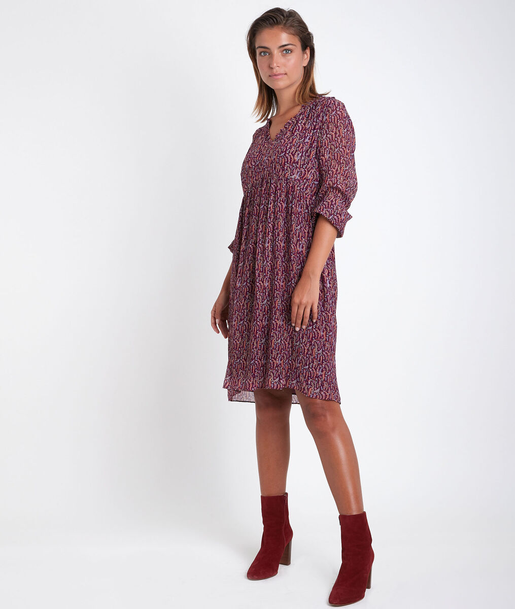 Colombe garnet printed dress | 1-2-3 Colombe garnet printed dress PhotoZ | 1-2-3