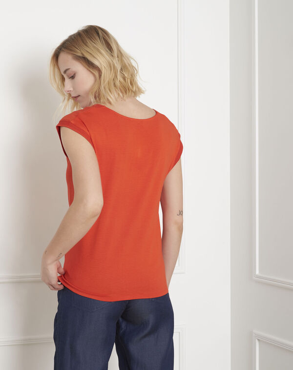 Vivace orange dual-material top orange.