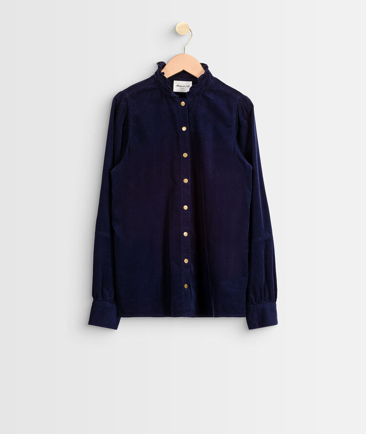 Jeraldine navy velours shirt marine.