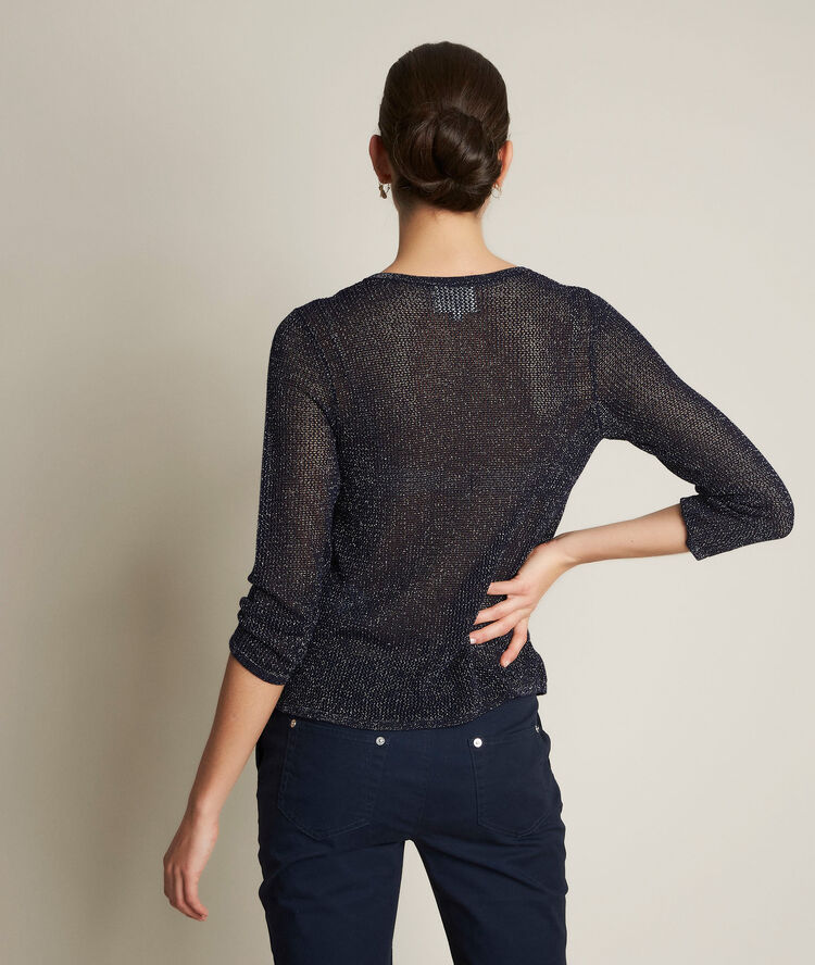 Noisette navy openwork cardigan navy blue.