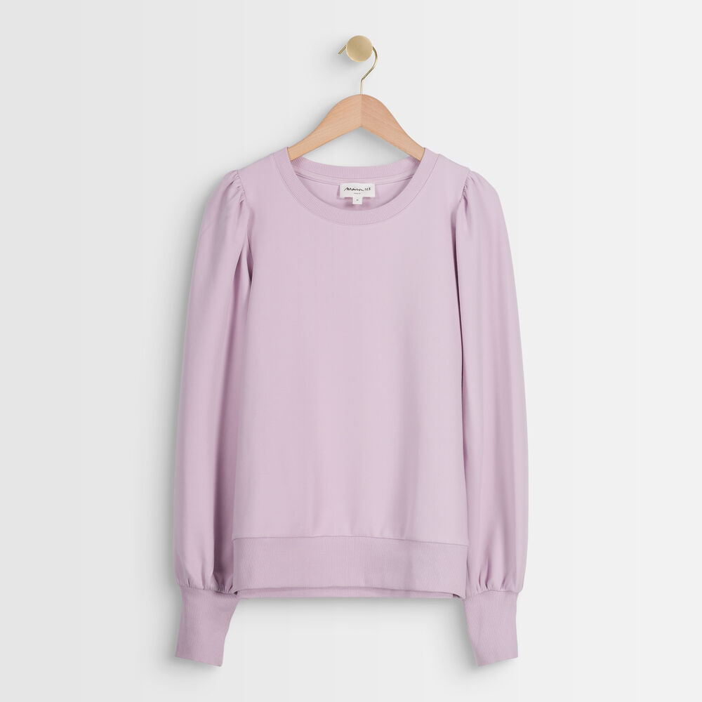 Divao mauve sweater with shoulder pads mauve pâle.