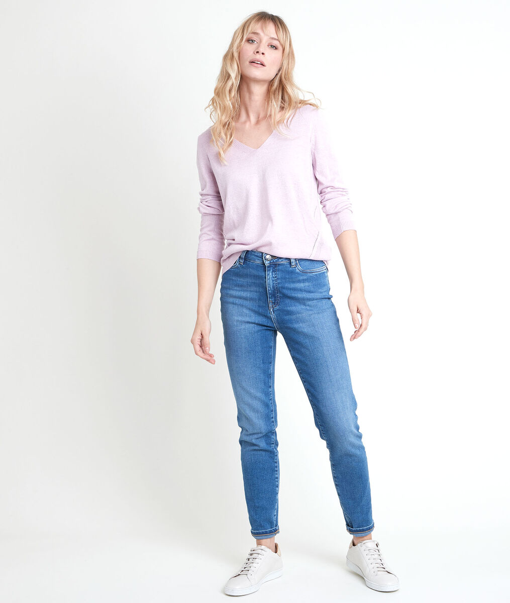 Ryo sparkly mauve lightweight pullover | 1-2-3 Ryo sparkly mauve lightweight pullover PhotoZ | 1-2-3