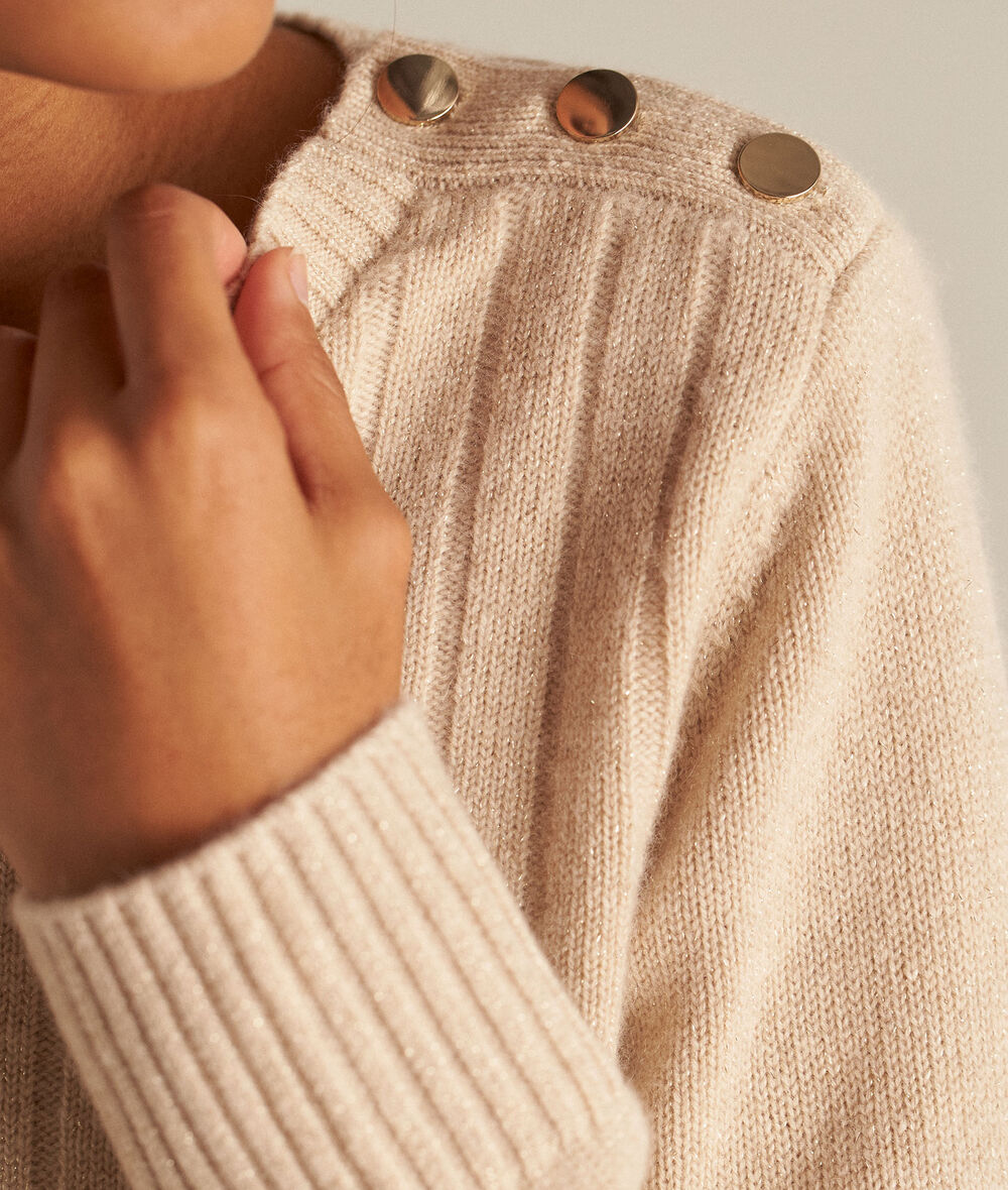 Belma natural recycled cashmere jumper PhotoZ | 1-2-3
