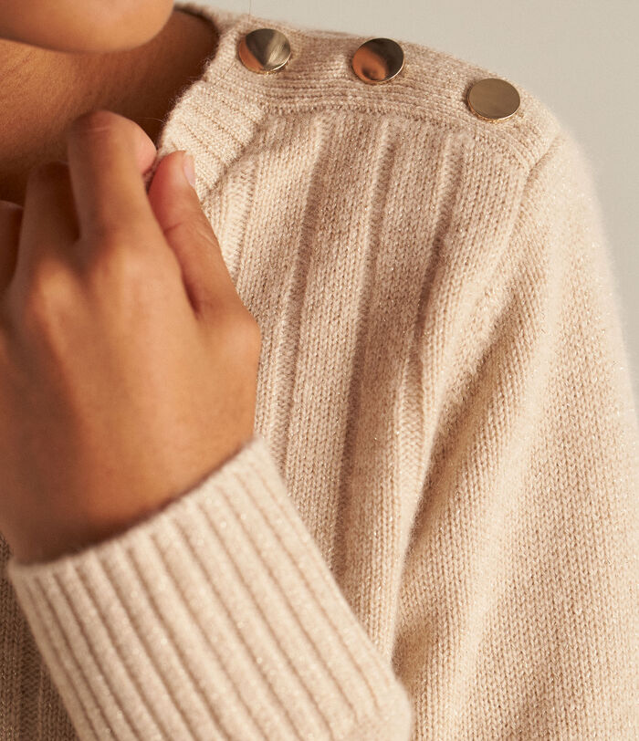 Belma natural recycled cashmere jumper PhotoZ | 1-2-3