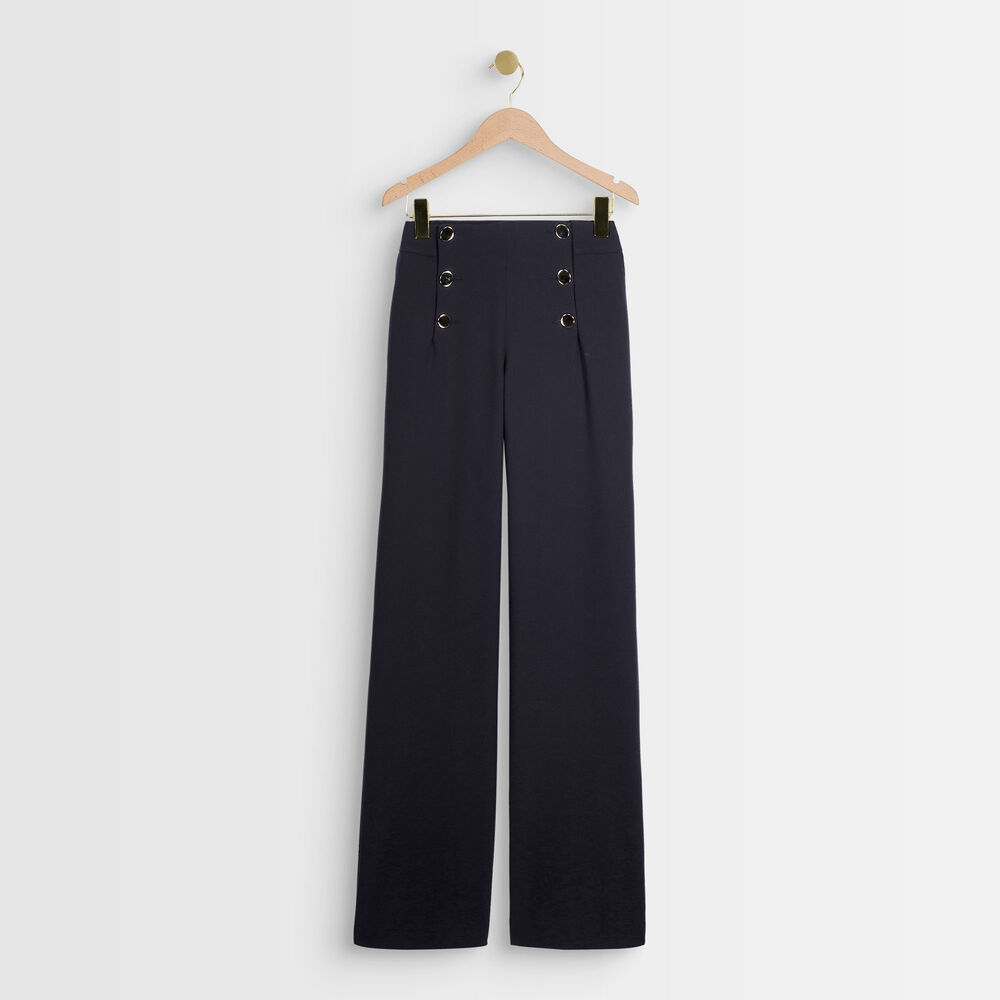 Hubert microfibre sailor trousers navy blue.
