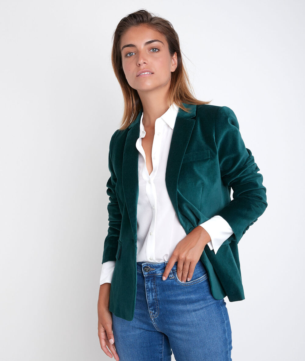 Silvana emerald velvet jacket emeraude.