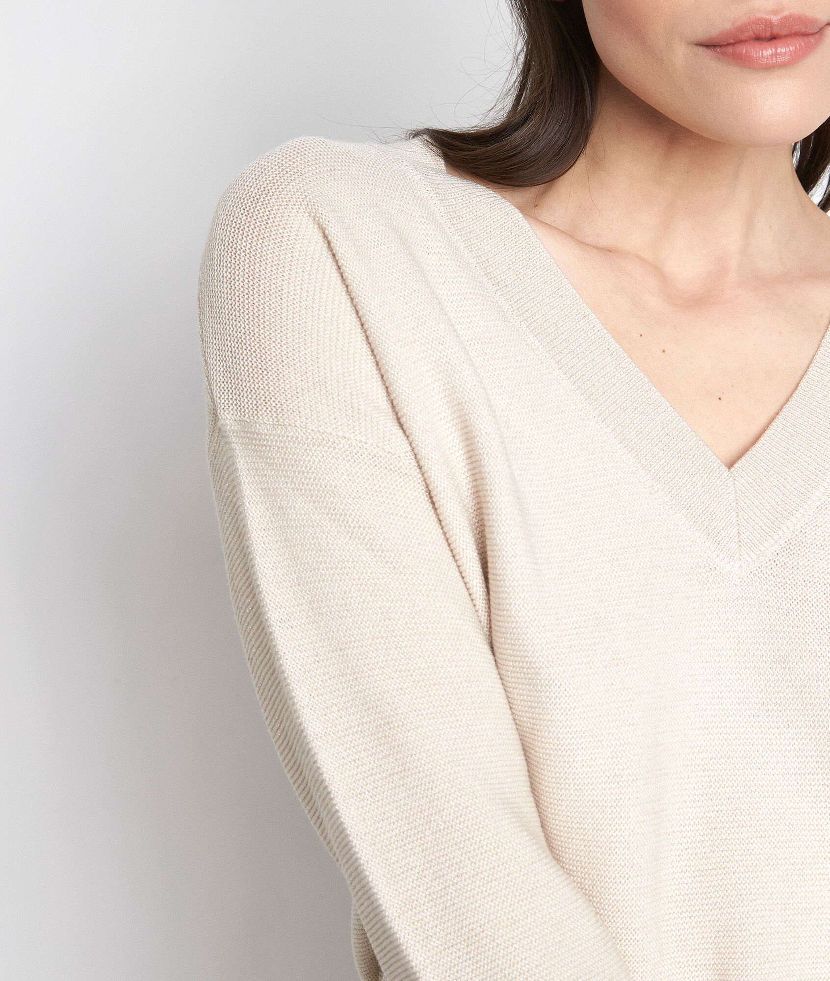 Parana fine cream V-neck jumper Women 