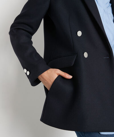 Lorine navy wool blazer coat PhotoZ | 1-2-3