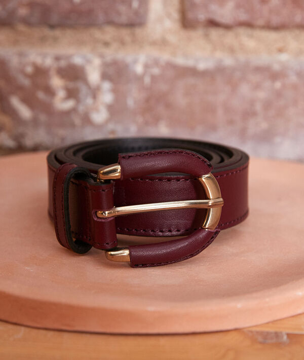 Eleonore bordeaux leather belt | 1-2-3 Eleonore bordeaux leather belt PhotoZ | 1-2-3