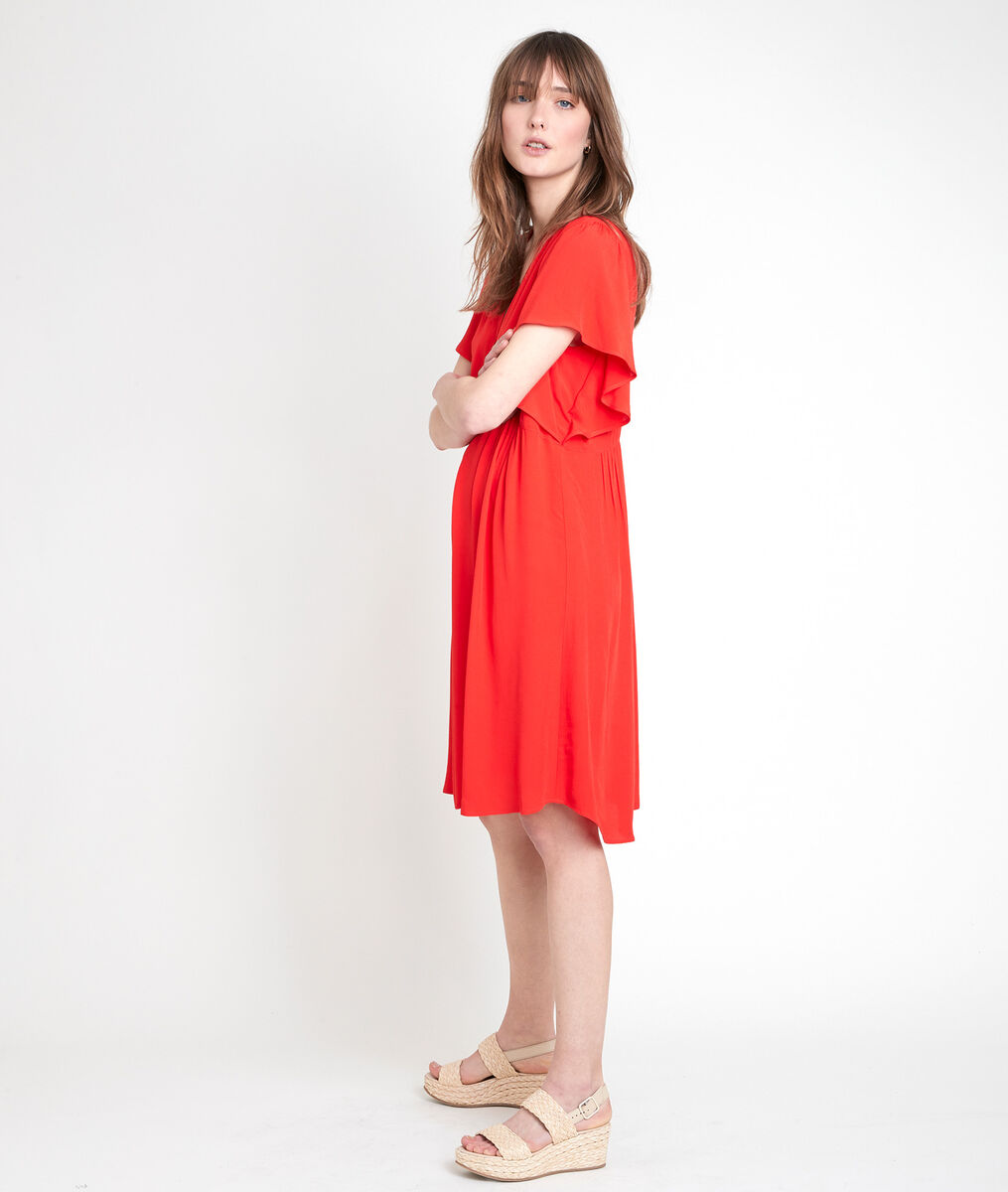 CALLO red crêpe ruffle dress | 1-2-3 CALLO red crêpe ruffle dress PhotoZ | 1-2-3