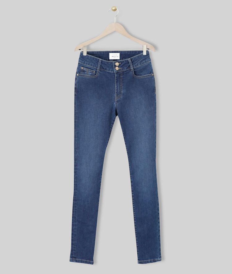 The iconic silvia stone-coloured recycled used-look slim-fit light washed.