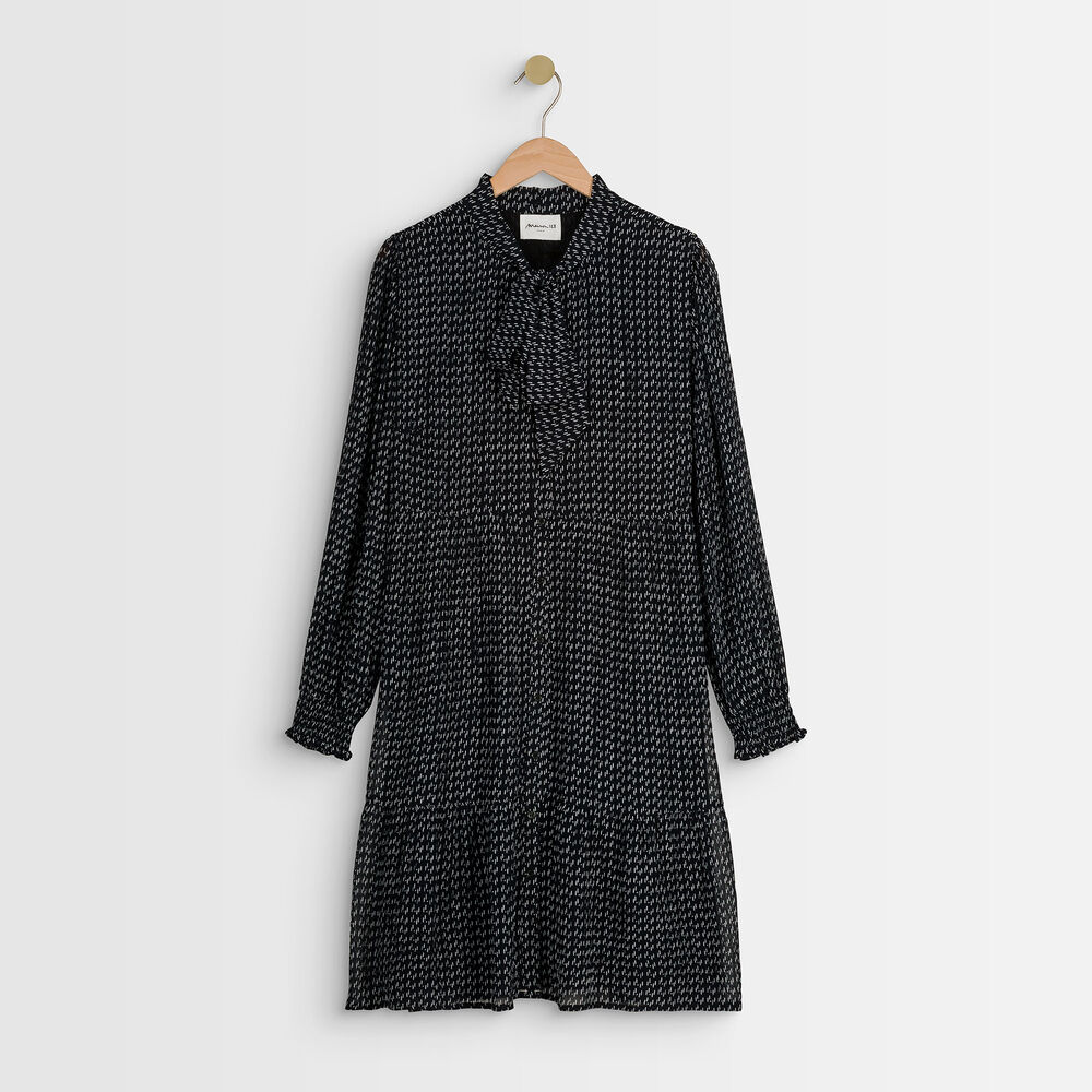 Nikki printed dress noir.