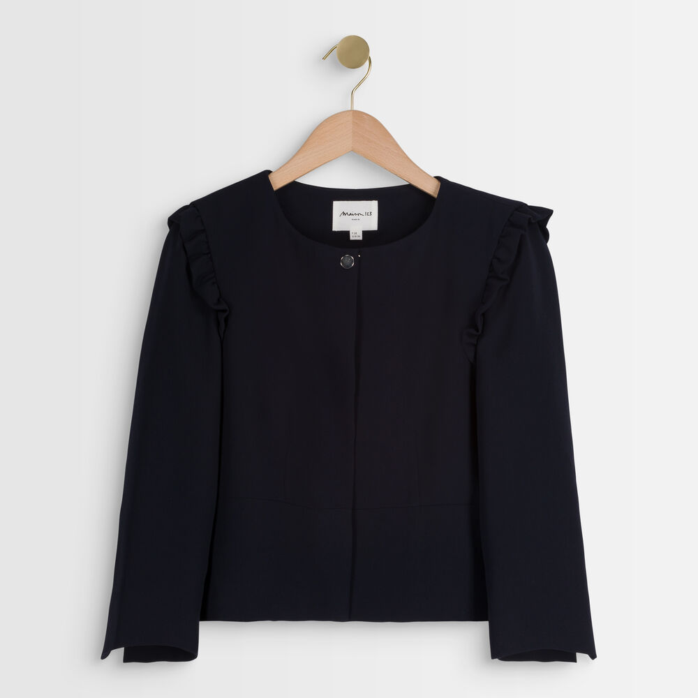 Philise navy crepe jacket marine.