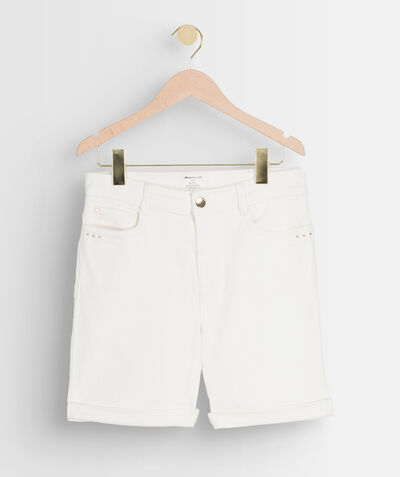 Carla off-white cotton bermuda shorts  PhotoZ | 1-2-3