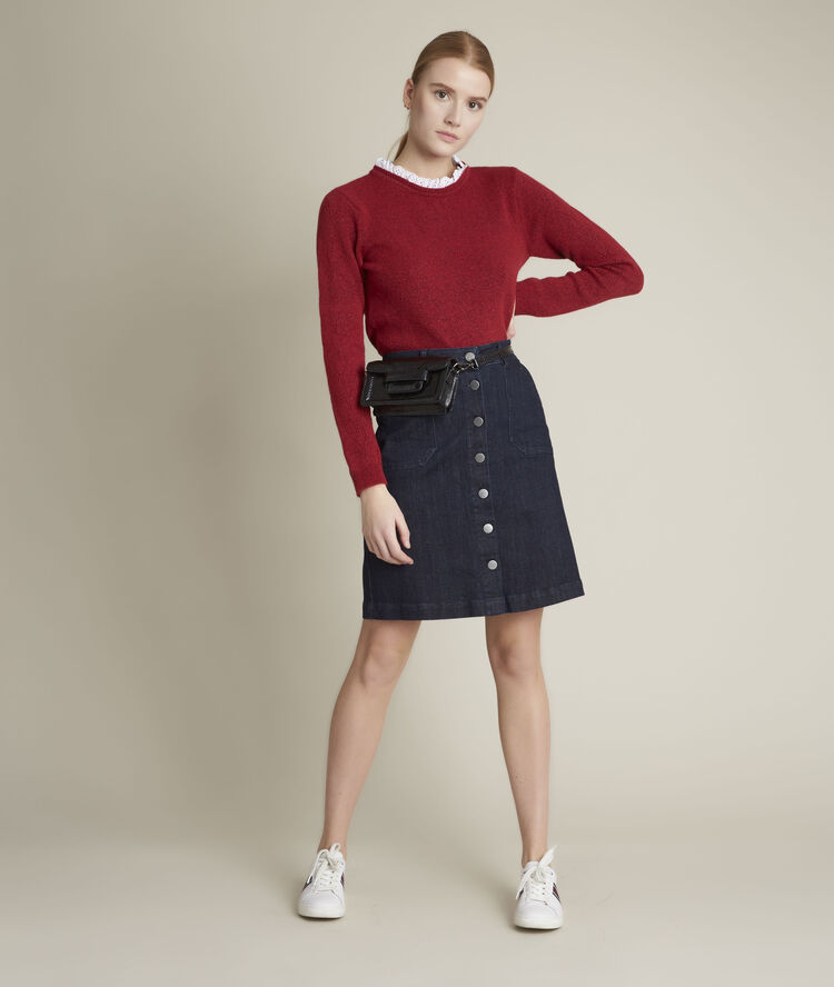Ambre denim skirt raw denim.