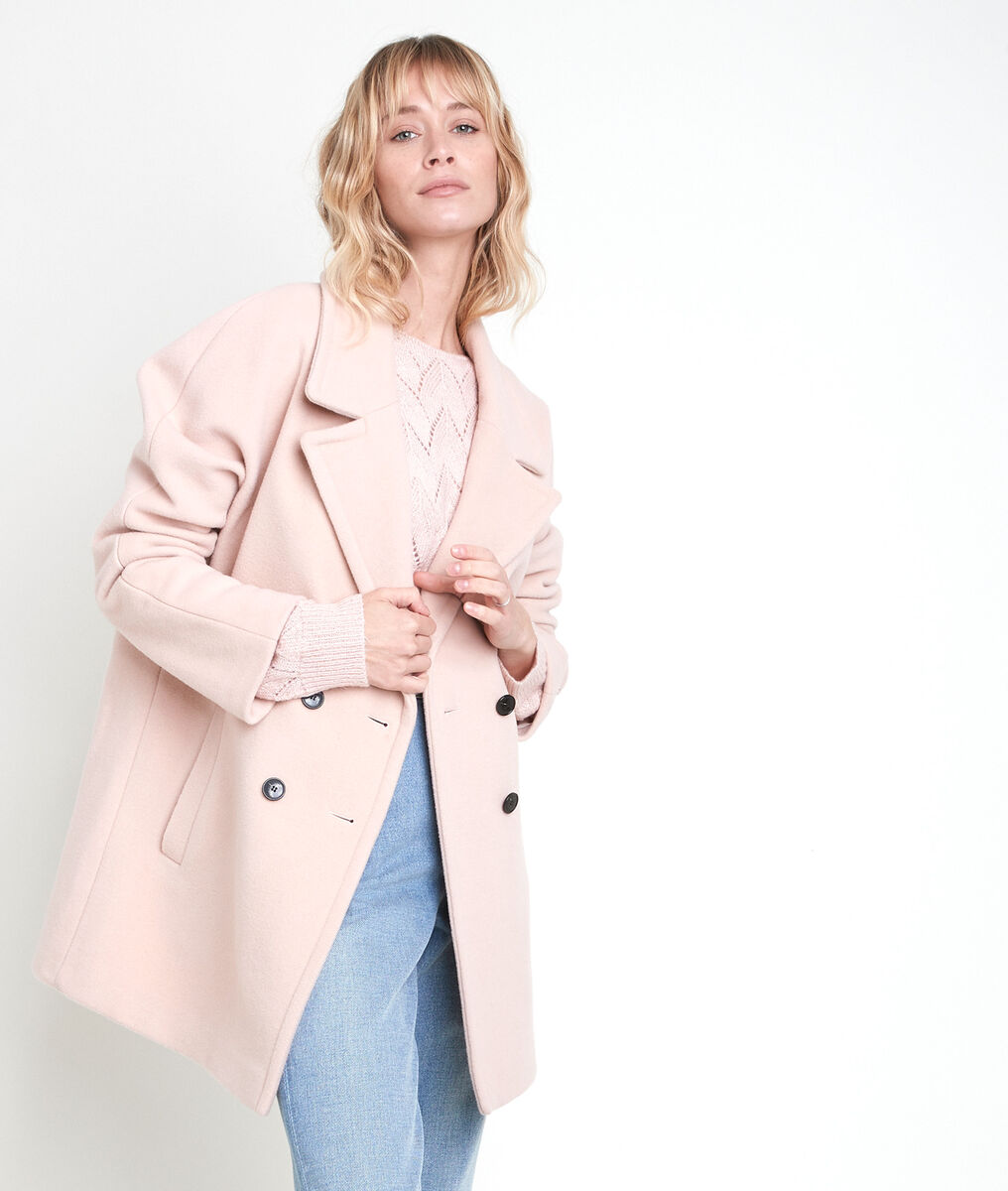 JOY powder-coloured wool blend coat | 1-2-3 JOY powder-coloured wool blend coat PhotoZ | 1-2-3