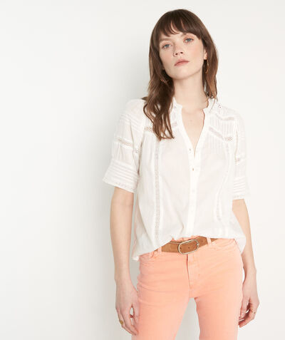 Lisanne white cotton and lace blouse PhotoZ | 1-2-3