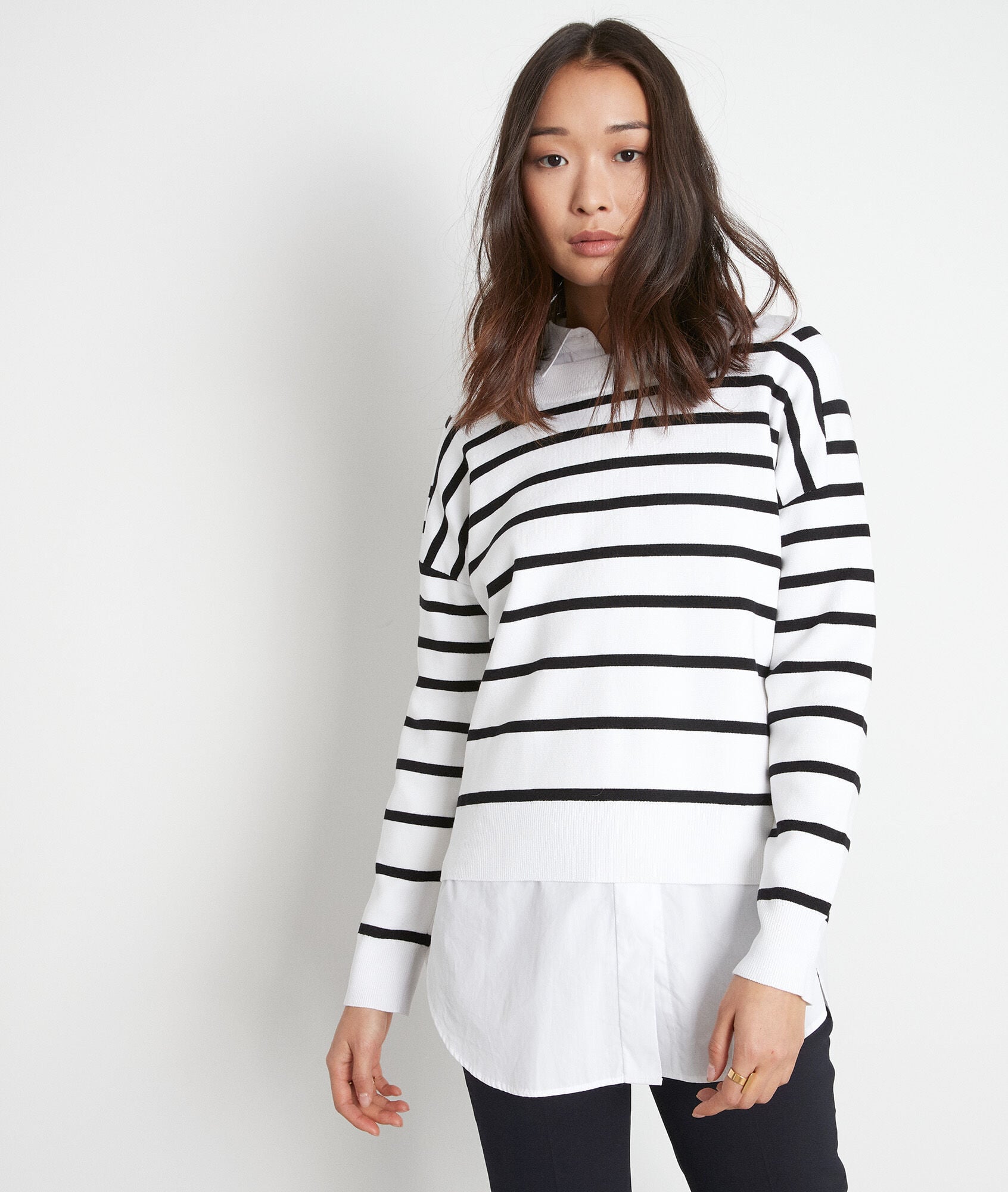 Paolino white striped jumper Women 