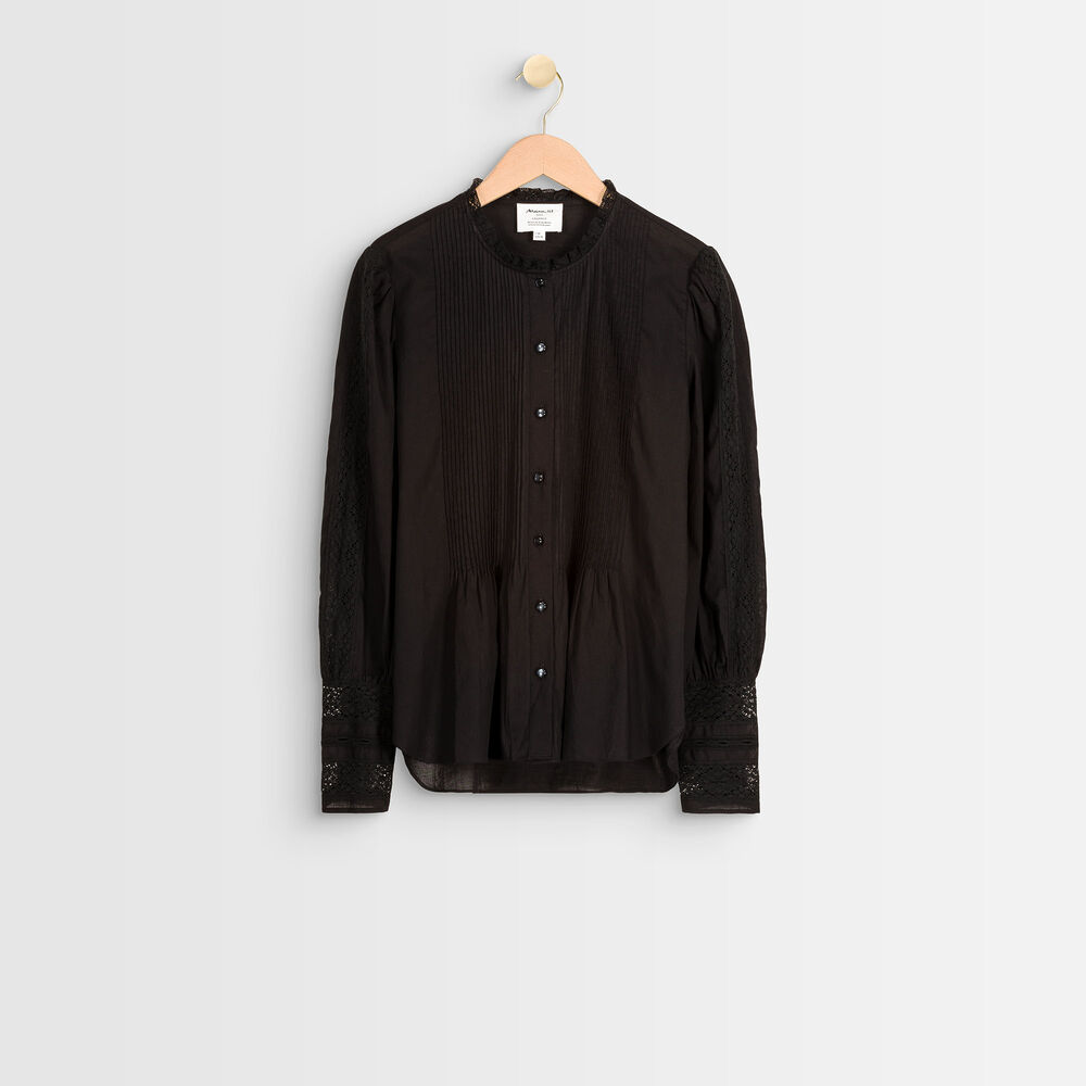 Jena black lace blouse noir.