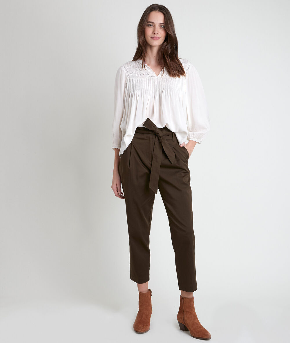 Tatiana ecru lace blouse ecru.