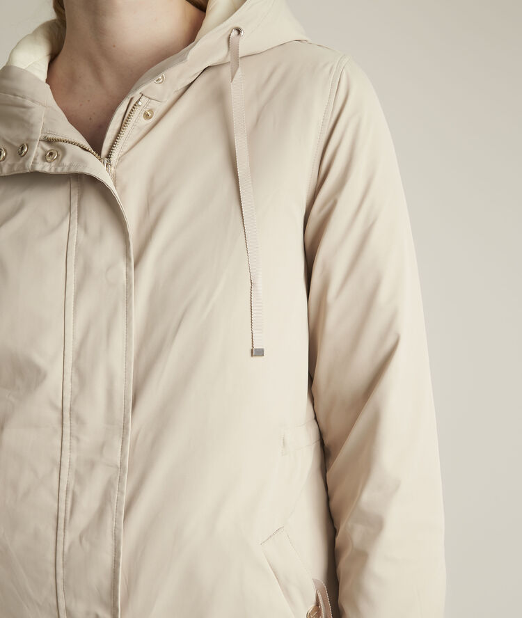 Fiore parka with removable down jacket greige.